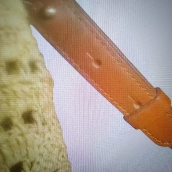 Sezane NWOT La Maroquinerie Sézane Paris 'Alma' cream w-brown leather bucket bag - Picture 14 of 16